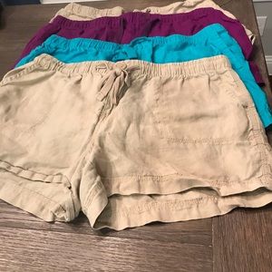 Four pair linen shorts